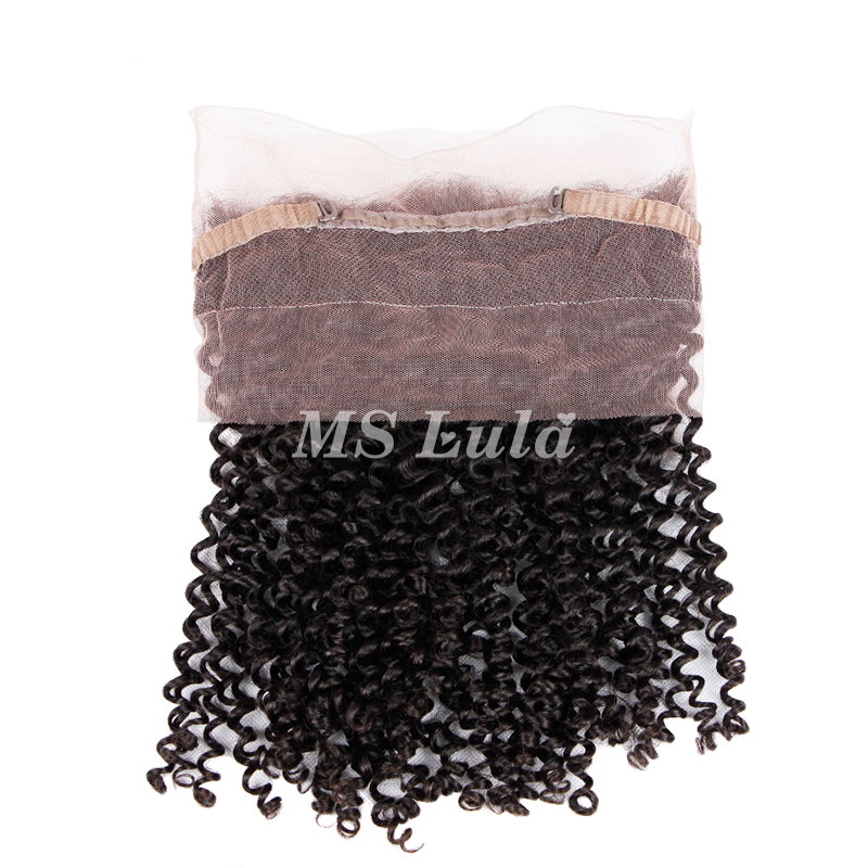 Virgin Hair Kinky Curly 360 Lace Frontal Closure 13.5x4x2 With Adjustable Strap - 图片 6